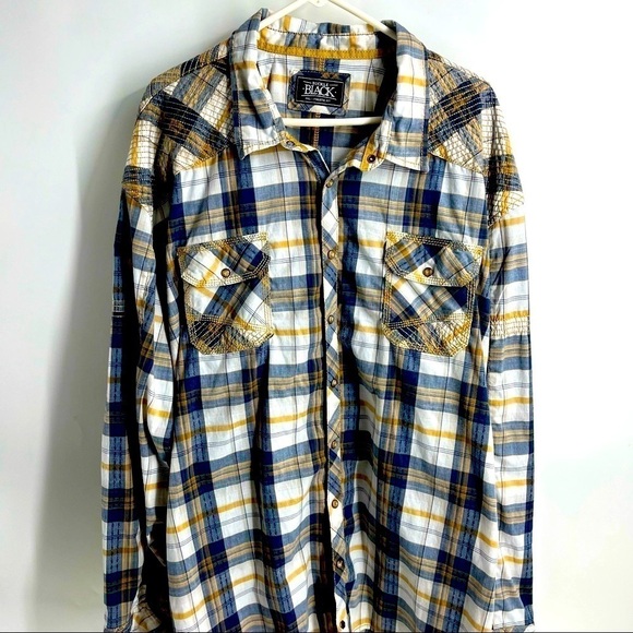 Buckle Black Athletic Fit Longsleeve Button down Shirt. - Picture 1 of 6